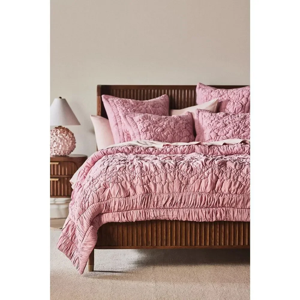Anthropologie Brooke Heathered Jersey Cotton Quilt Size Queen